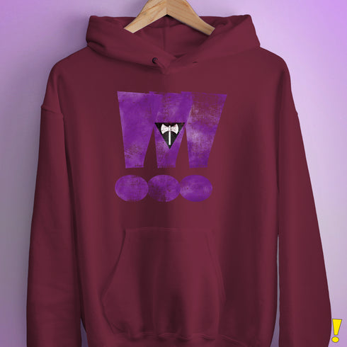 Lesbian Labrys Pride Grunge Exclamation Points Hoodie - Maroon